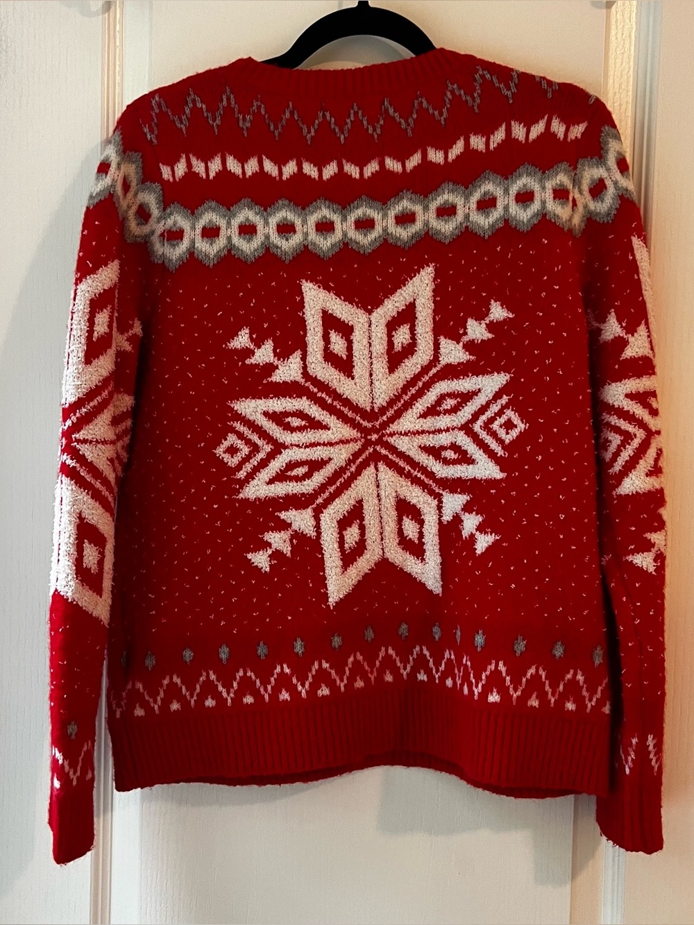 cupcakes and cashmere red fair isle snowflake sweater size small - Picture 6 of 8